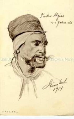 Portrait eines algerischen Kriegsgefangenen