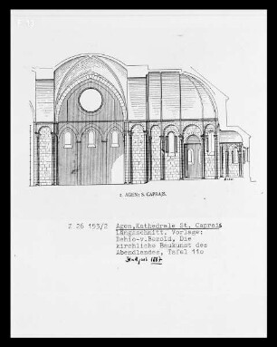 Agen (Lot-et-Garonne), Kathedrale, Aufriss