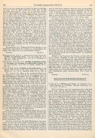 608-609 [Rezension] Fremgen, Leo, Offenbarung und Symbol