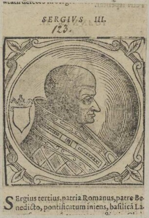 Bildnis von Papst Sergivs III.