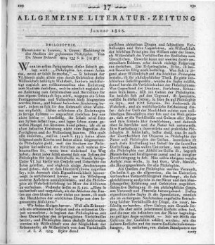 Erhardt, S.: Einleitung in das Studium der gesammten Philosophie. Heidelberg, Leipzig: Groos 1824