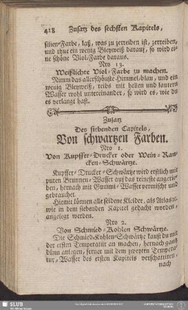 Zusatz Des siebenden Capitels, Von schwartzen Farben