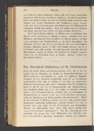 Eine überraschende Entscheidung des Ev. Oberkirchenrats
