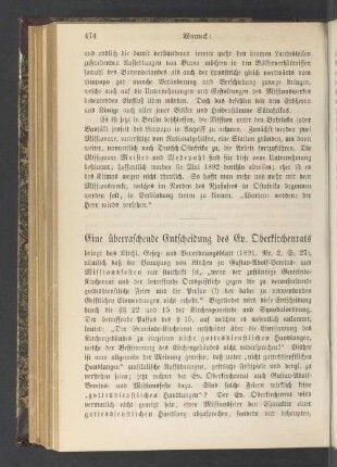 Eine überraschende Entscheidung des Ev. Oberkirchenrats