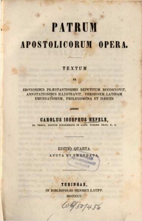 Patrum apostolicorum opera