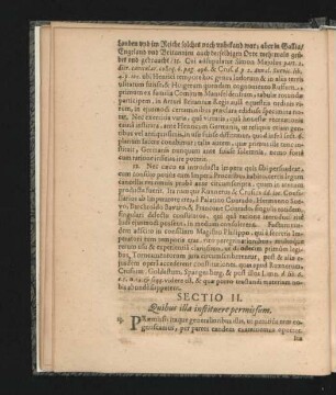 Sectio II. Quibus illa instituere permissum.