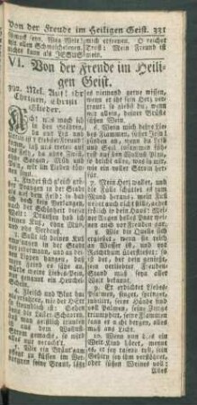 VI. Von der Freude im Heiligen Geist