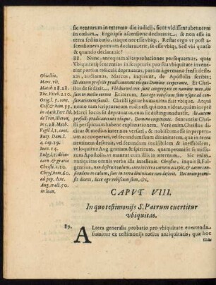 Caput VIII. In quo testimoniis S. Patrum evertitur ubiquitas.