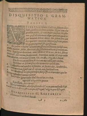Disquisitio II. Rhetorica.