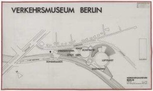 Verkehrsmuseum (nicht realisiert) – Variante II: Lageplan. Berlin-Charlottenburg, Wandalenallee/Jafféstraße