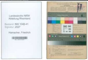 Entnazifizierung Friedrich Hamacher , geb. 23.07.1914 (Polizist)