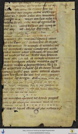 [1r - 2v] Teil des Commune de tempore.