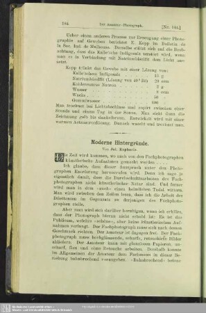 Moderne Hintergründe