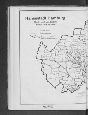 Hansestadt Hamburg - Stadt- und Landbezirk - Kreise und Bezirke