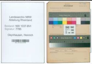 Entnazifizierung Heinrich Oeynhausen , geb. 10.01.1905 (Polizeibeamter)