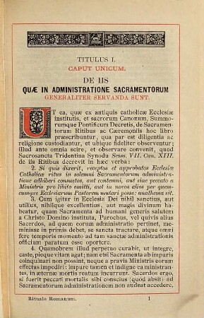 Rituale Romanum : Pauli V. pontificis maximi jussu editum et a Benedicto XIV. auctum et castigatum cui novissima accedit benedictionum et instructionum appendix
