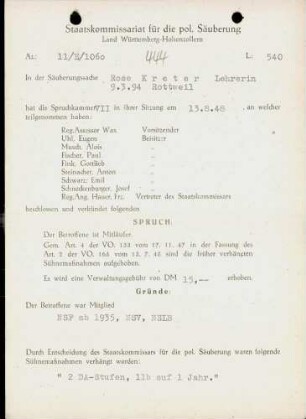 Kreter, Rose