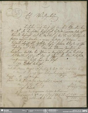 Eigenh. Brief von Thurneysenfils an August Wilhelm von Schlegel, Paris, 27.07.1808
