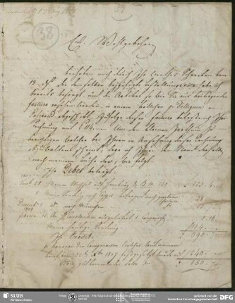 Eigenh. Brief von Thurneysenfils an August Wilhelm von Schlegel, Paris, 27.07.1808