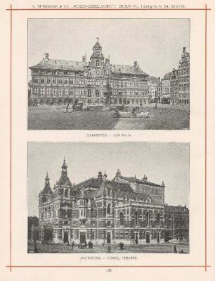 Antwerpen - Rathhaus ; Amsterdam - Königl. Theater