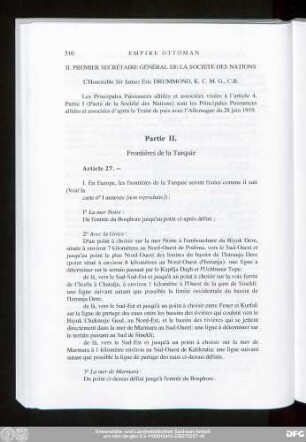 Partie II. Frontières de la Turquie