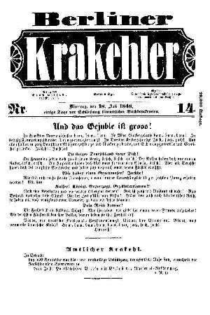 No 14.: No 14, 18.Juli 1848