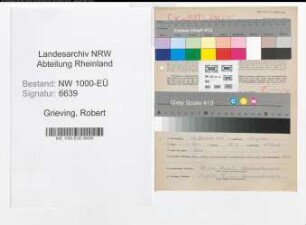 Entnazifizierung Robert Grieving, geb. 11.12.1907 (Arbeiter)