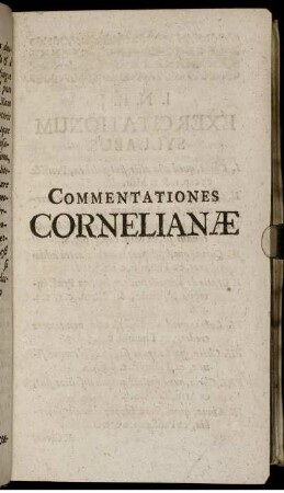 Commentationes Cornelianæ.