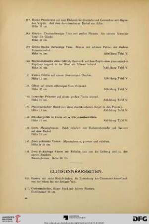 Cloisonnéarbeiten (Nr. 169-186)
