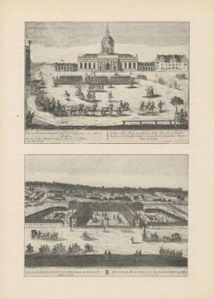 Prospectus Ecclesiae Cathedralis et loci ad stationes mutantes detinati Berolini ; Invalidorum militum hospitium regium Berolini