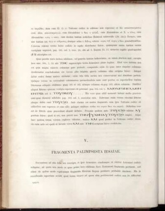 V. Fragmenta palimpsesta Iesaiae