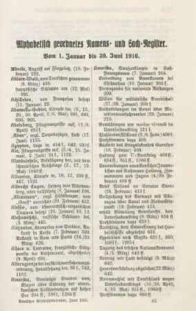 Alphabetisch geordnetes Namens- und Sach-Register