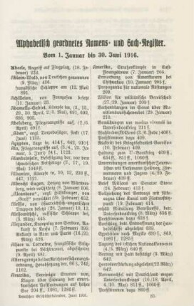 Alphabetisch geordnetes Namens- und Sach-Register