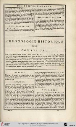 Chronologie historique des comtes d’Eu