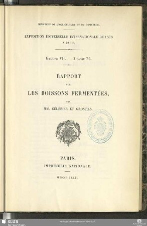 Rapport sur les boissons fermentées