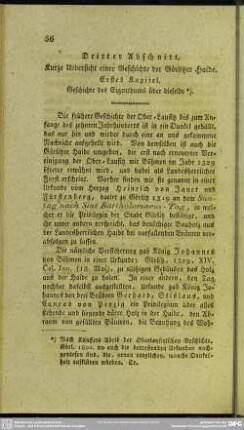 Dritter Abschnitt. Kurze Uebersicht einer Geschichte der Görlitzer Haide