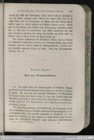 Fünftes Kapitel. Von den Dampfmaschinen