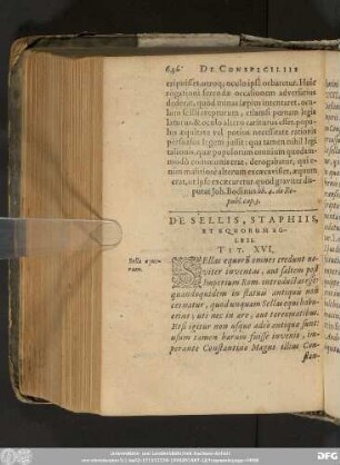 De Sellis, Staphiis, Et Equorum Soleis. Tit. XVI.