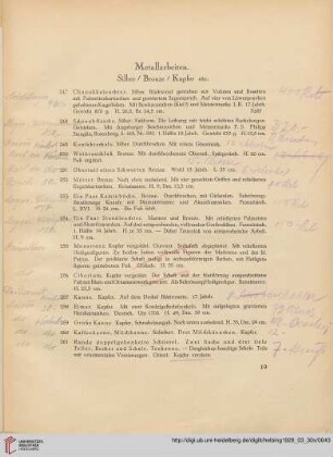 Silber/Bronze/Kupfer etc. (Nr. 247-266)