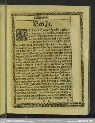 Lebenslauf : Bericht