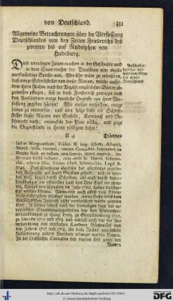 Allgemeine Betrachtungen über die Verfassung Deutschlandes von den Zeiten Friederichs des zweyten bis auf Rudolphen von Habsburg - Carl der vierte.