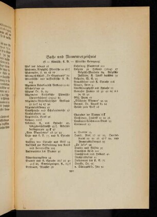 109-115, Sach- und Namensverzeichnis