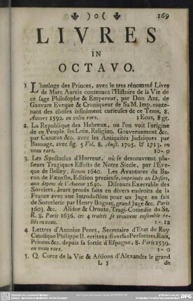 Livres In Octavo