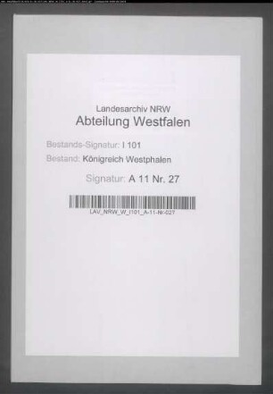 Verpachtung der Krondomäne Corvey und der dazu gehörigen Ländereien