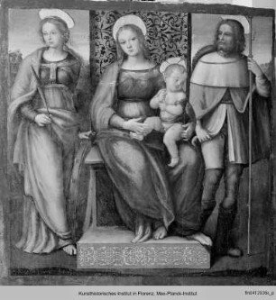 Maria mit Kind und den Heiligen Katharina von Alexandrien und Rochus und dem Schmerzensmann : Maria mit Kind und den Heiligen Katharina von Alexandrien und Rochus