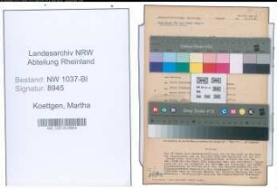 Entnazifizierung Martha Koettgen , geb. 24.04.1895 ()