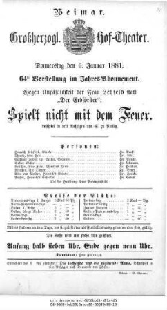 Spielt nicht mit dem Feuer