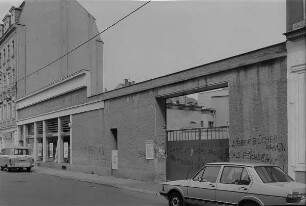 Dresden-Neustadt, Alaunstraße 8/6. Ehem. Kaufhalle (SPAR-Supermarkt). Straßenansicht