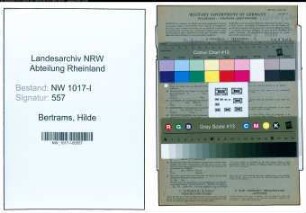 Entnazifizierung Hilde Bertrams , geb. 29.09.1912 ()