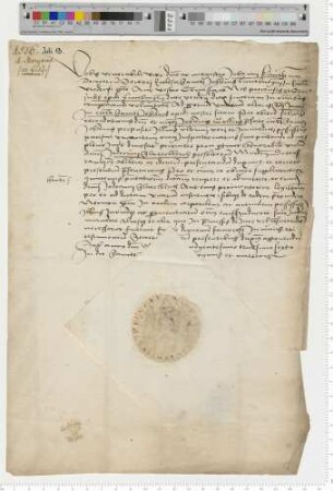 Es präsentieren dem Propste zu St. Johannis Joh. Knutzen die Bürgermeister und Ratsmannen für eine Vikarie am Jacobi Altar zu St. Johannis, erledigt durch Kollers Tod, den Mindener Presbiter Judocus Slactelborch [lat].